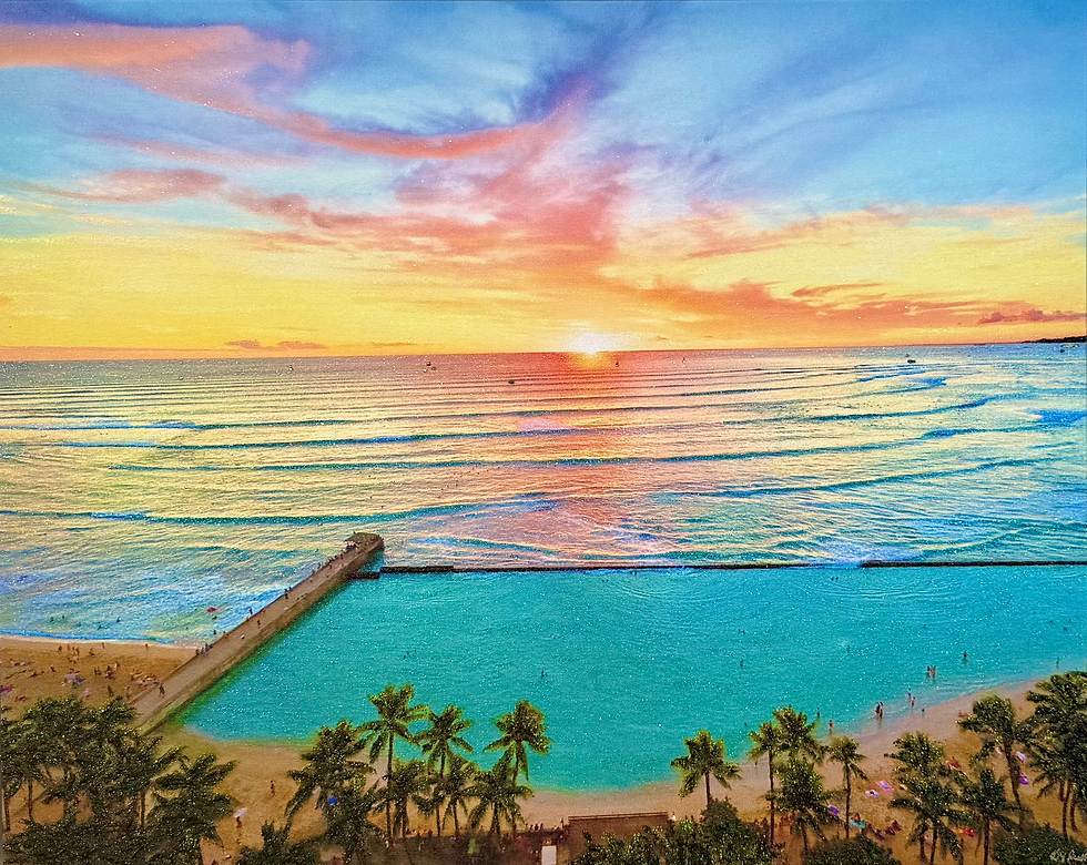 サムネイル： Coconut Sunset 16" x 20"