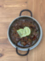 Chicken liver with onions, garlic & molasses