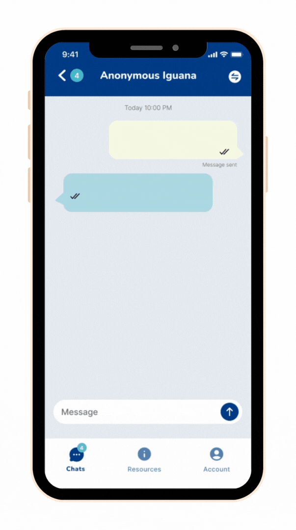 Sequence for transferring a chat to another Ear