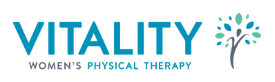 wide landscape logo with the word VITALITY and a stylized figure, teal and blue colors
