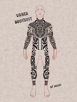 Urnes, Urnes Dragon, Serpents, Bodysuit, Tattoo, 