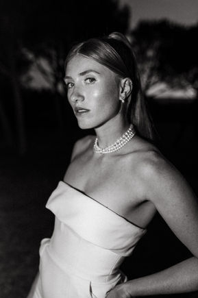 collier chocker pour mariée en perles croisé