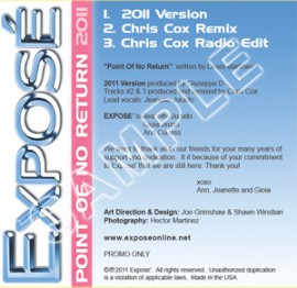 エクスポゼ　Point Of No Return　貴重リミックス集 CD Point of No Return 2011 CD-Single | expose-online