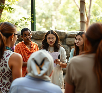 woman telling a story to a group of people.jpg
