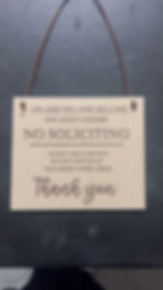 Thumbnail: No soliciting wood sign Funny Quote Home decor