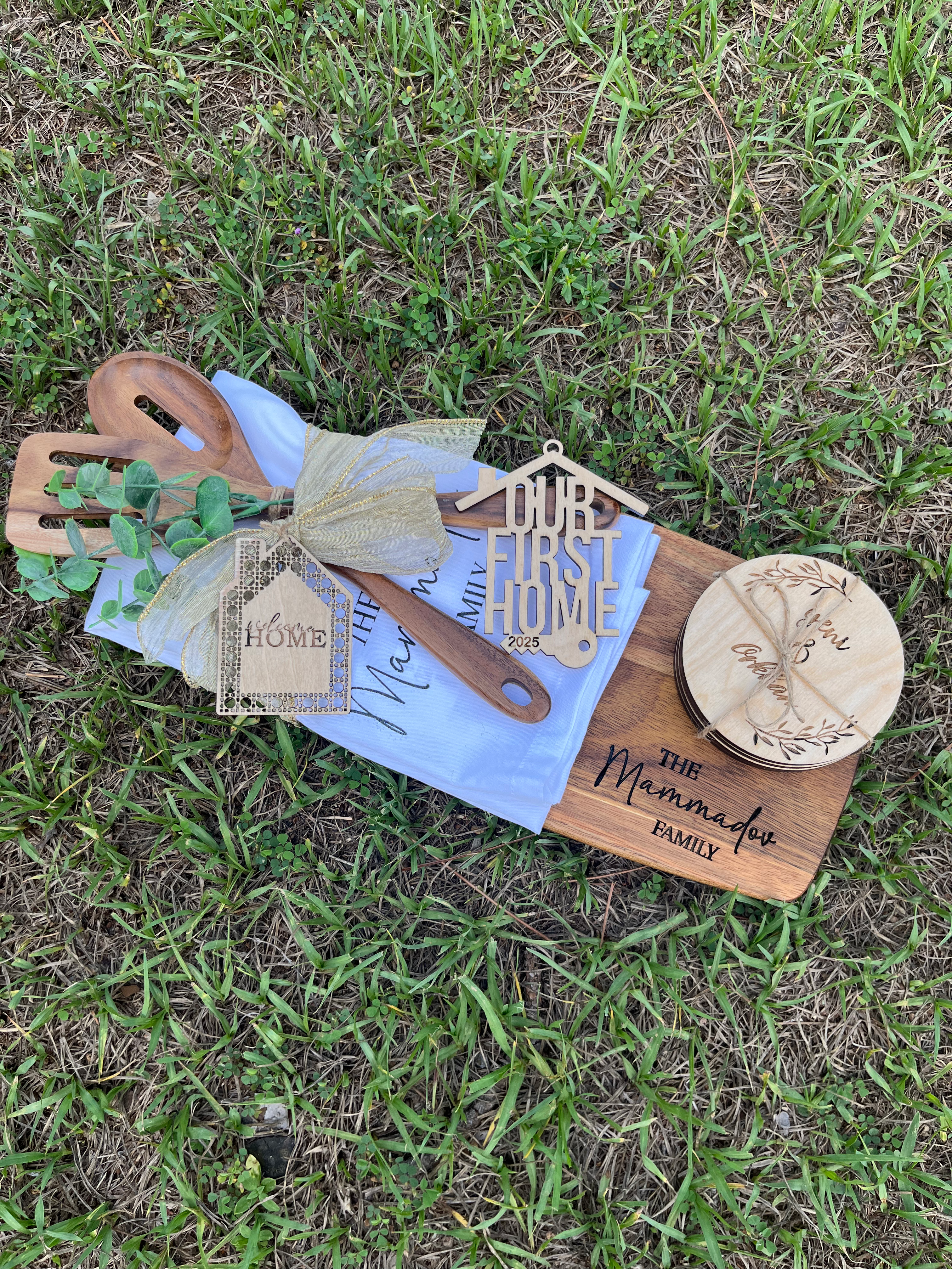 Housewarming Gift baskets Real state closing Gift basket Personalized cutter