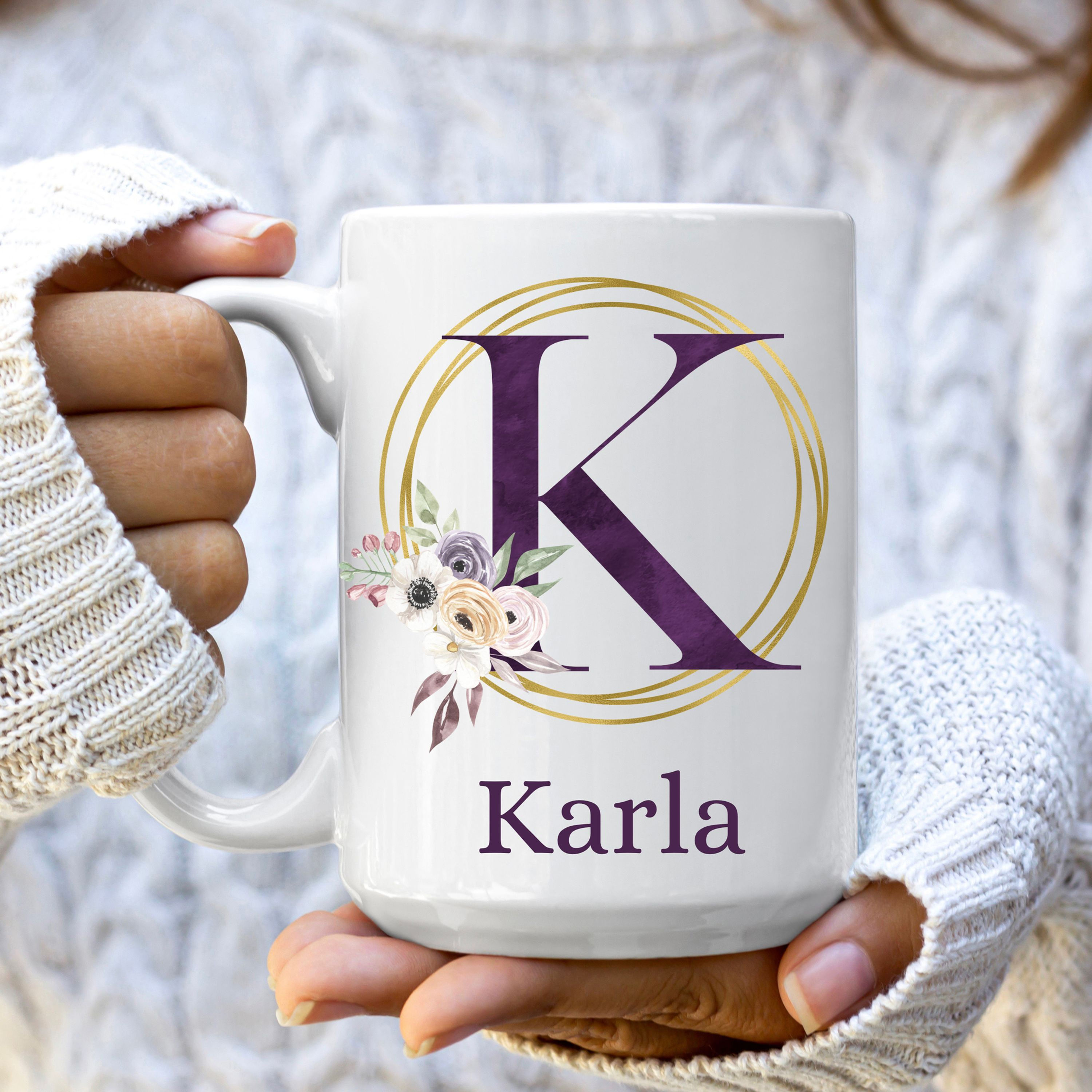 Personalized Ceramic Mug 15 oz with Names Coffee mug