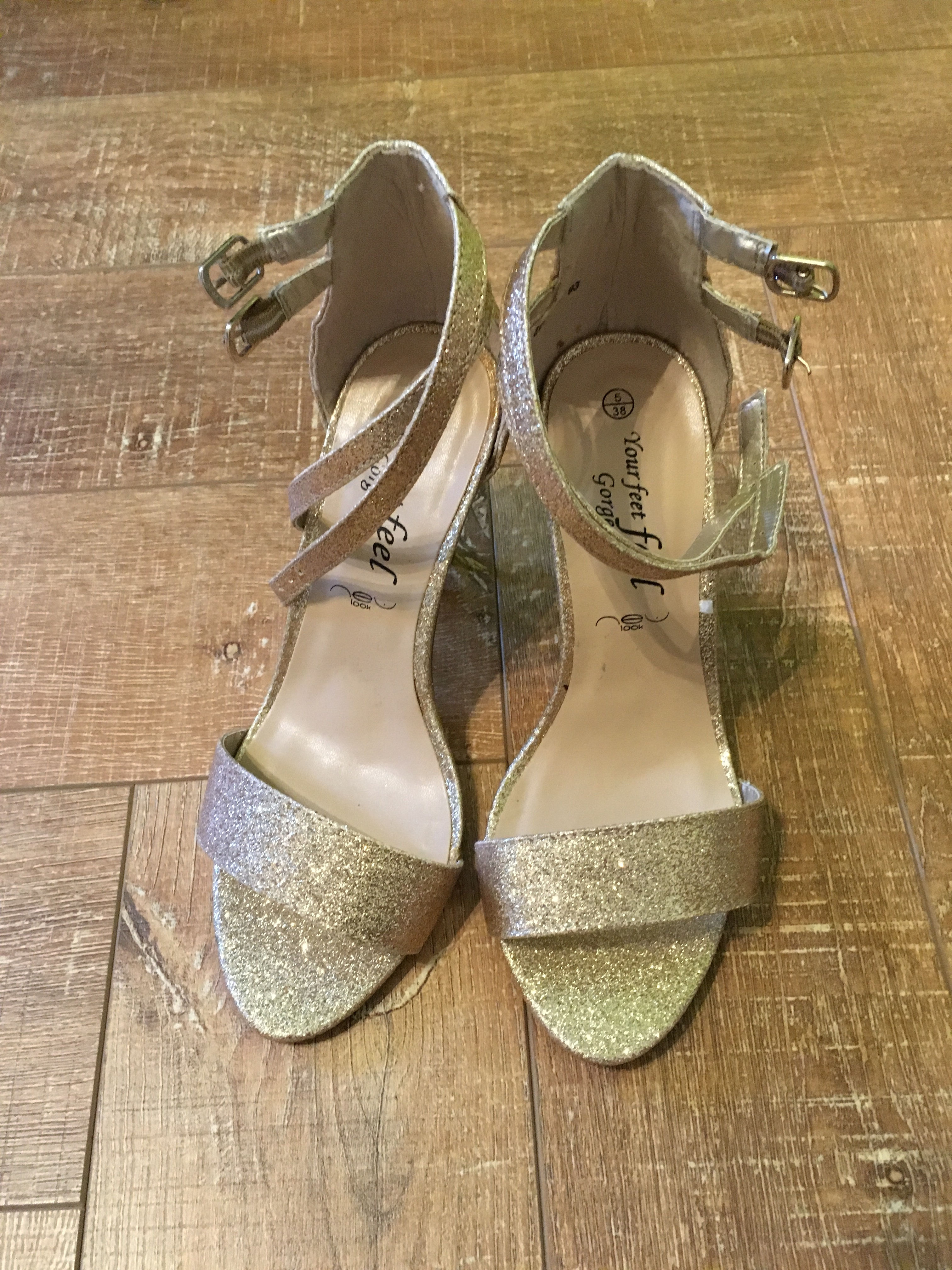 NEW golden high heels