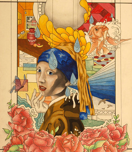 Pearl Earring Collage