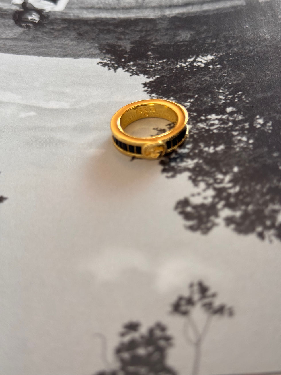 Thumbnail: G*cci black Pave ring 