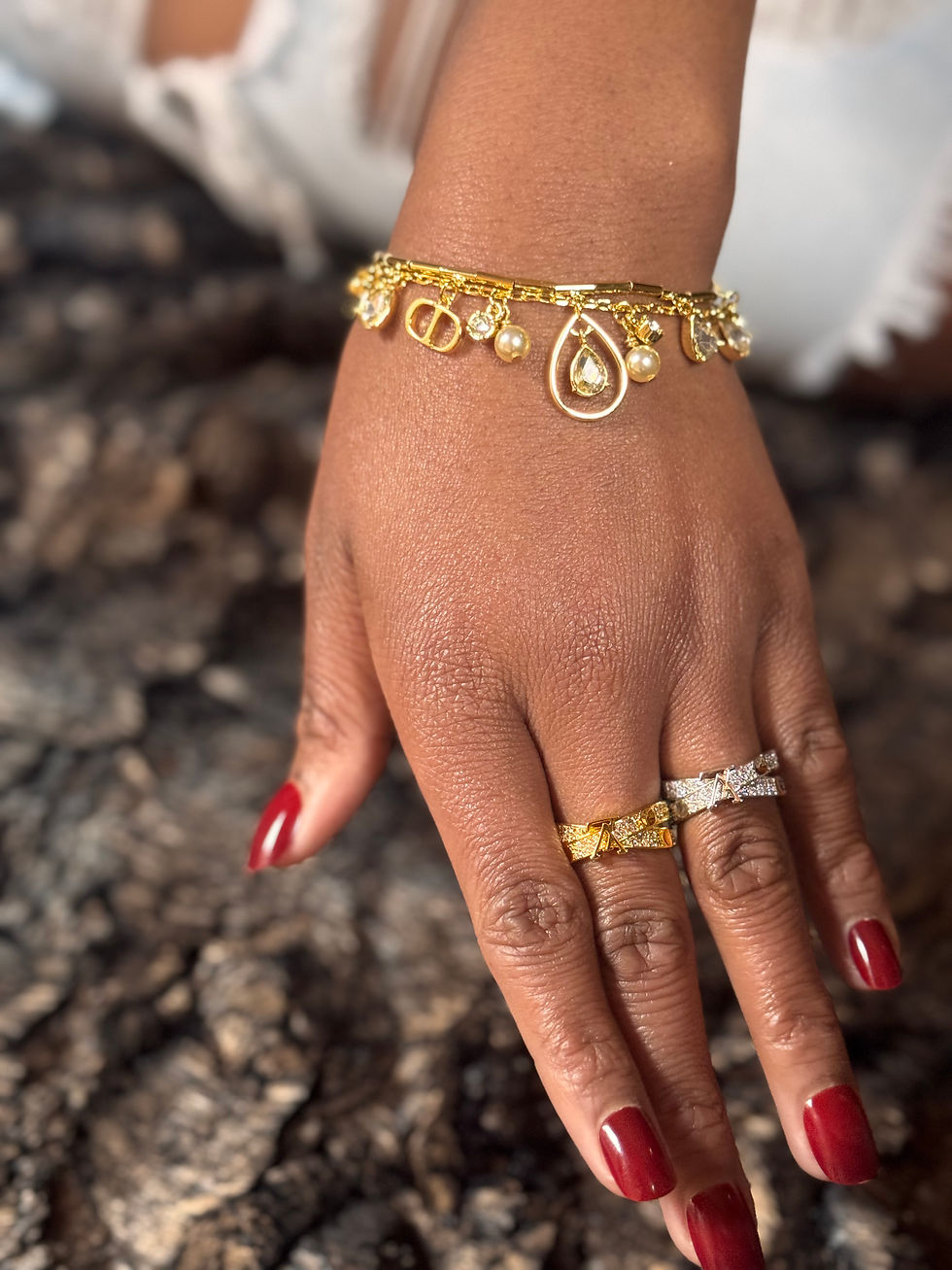 Thumbnail: CD charm bracelet 