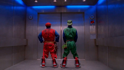 John Leguizamo and Bob Hoskins as Super Mario Bros