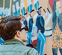 Viewing Colorful Mural