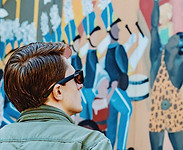 Viewing Colorful Mural