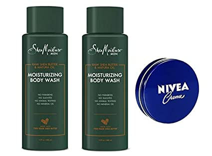 Moisturizing Men Body Wash Raw Shea Butter And Mafura Oil 15 fl Oz (Pack of 2).