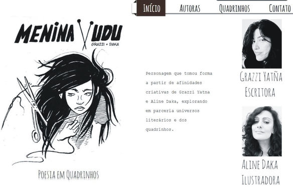 Menina Vudu em rede social e com página nova!