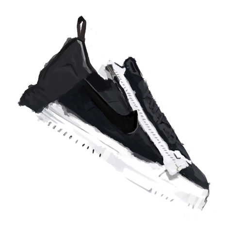 Digital painting of Acronym x Nike Lunar Force 1 Sp 'Zip'