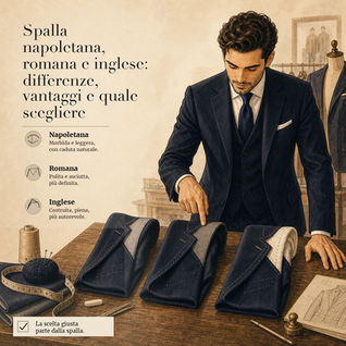 Spalla napoletana, romana e inglese: differenze, vantaggi e quale scegliere