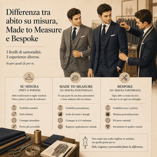 Differenza tra abito su misura, Made to Measure e Bespoke