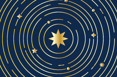 Star Themed New Year Card