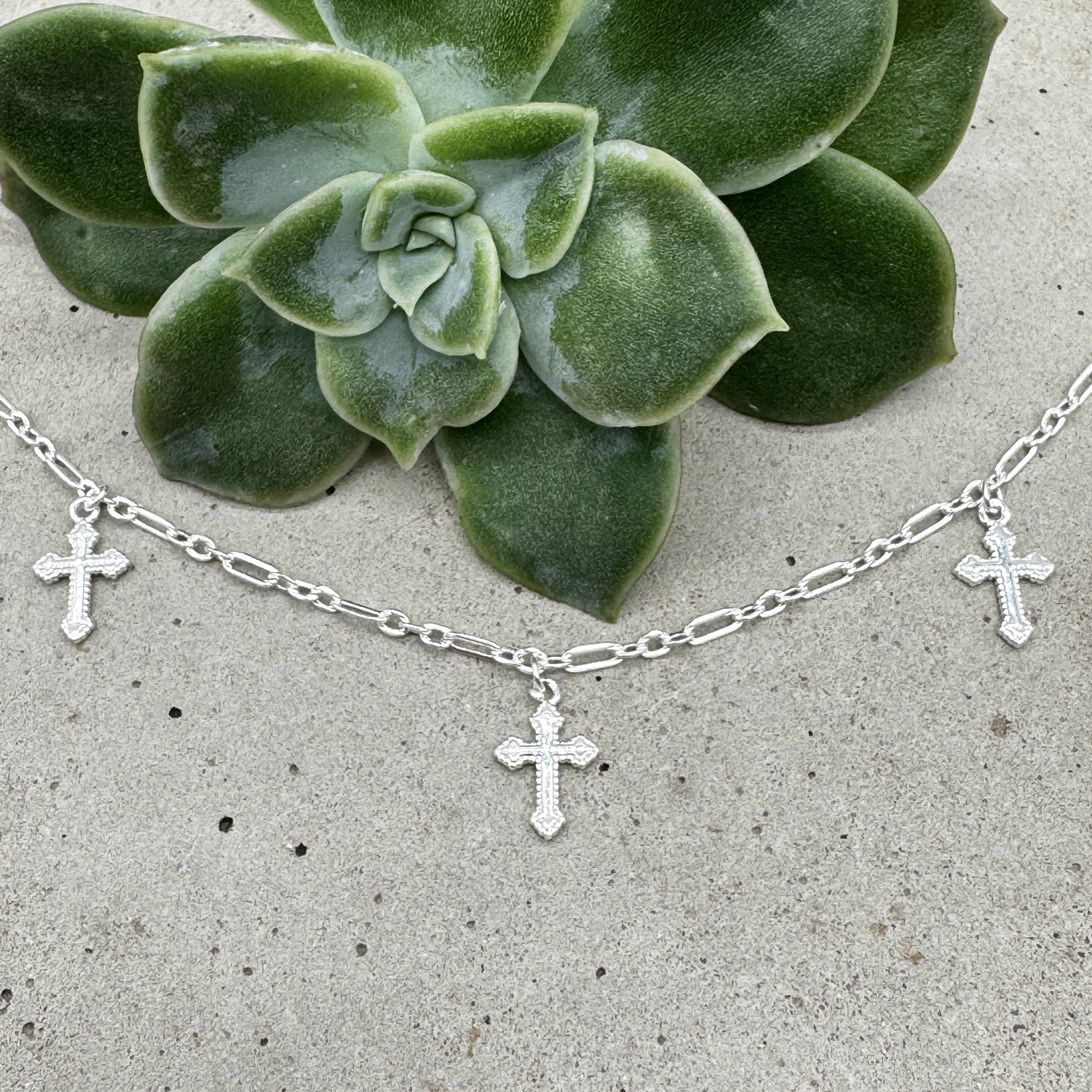 Divine Trinity Cross Necklace