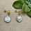 Thumbnail: Elana Disc Pearl Earrings