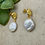 Thumbnail: Elana Disc Pearl Earrings