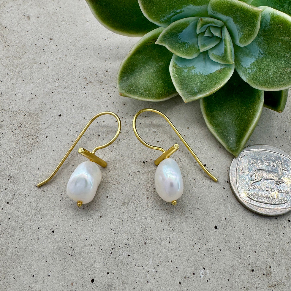 Thumbnail: Gold Pearl Whisper Earrings