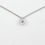 Miniature : Collier en argent rhodié avec solitaire oxyde rond blanc 3mm 45cm