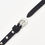 Thumbnail: Bracelet en cuir noir clouté sur demi tour grandeur 14-19cm longeur 38cm