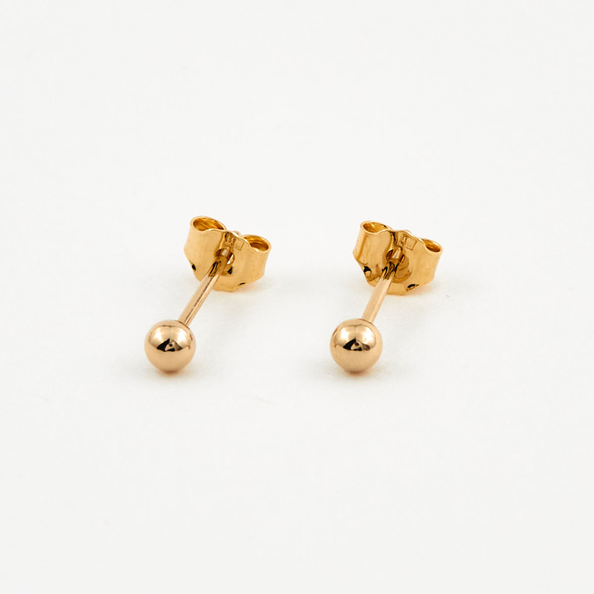 Clous en plaqué or boules 3mm