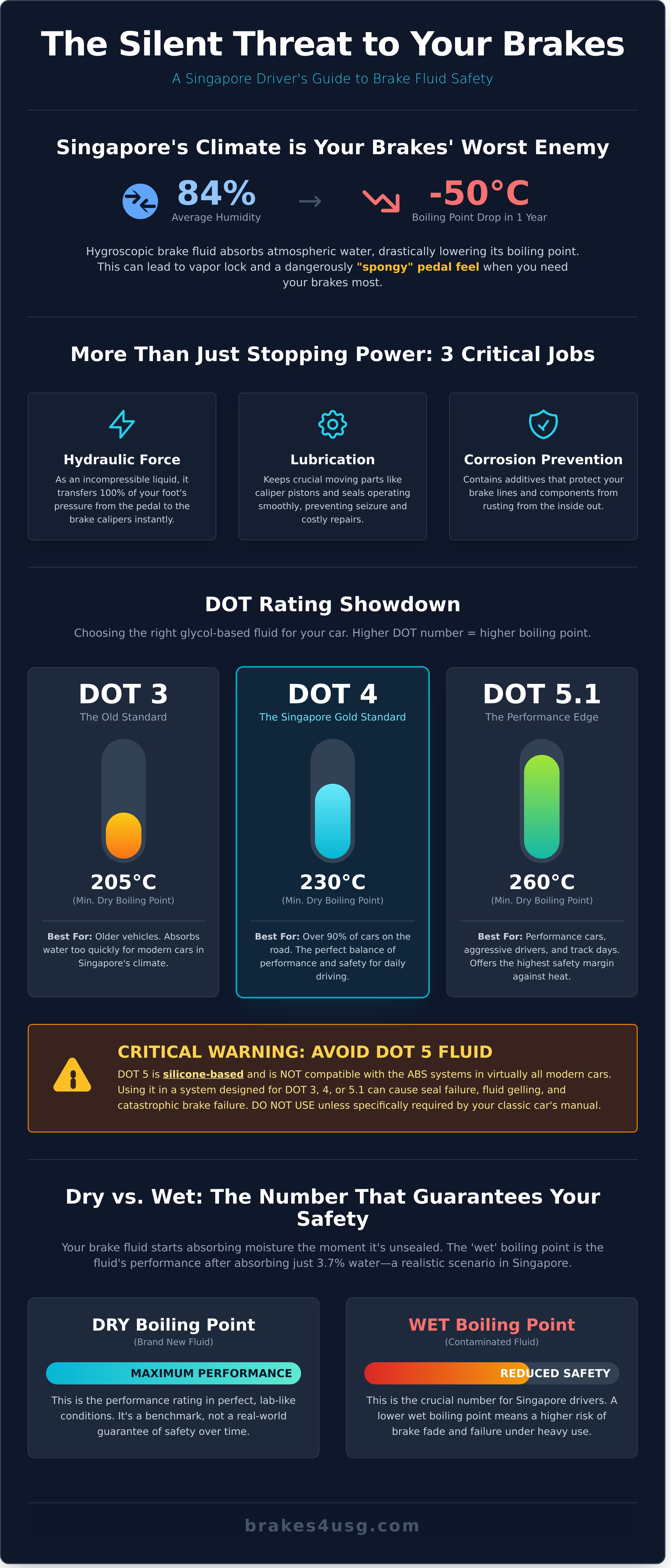 Brake fluid infographic - visual guide