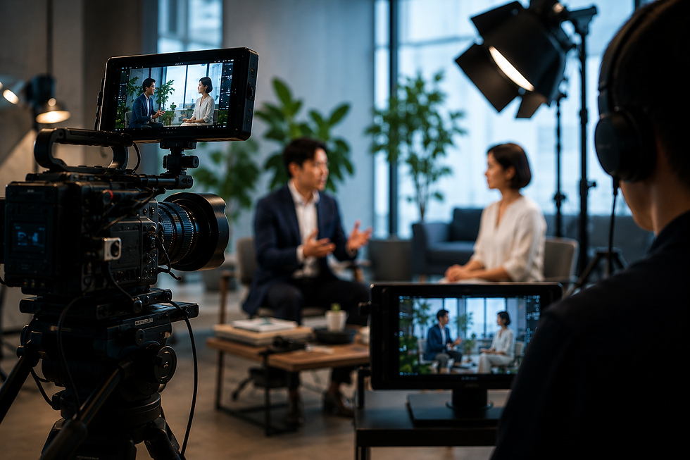 企業紹介動画の撮影を行う映像制作サービス