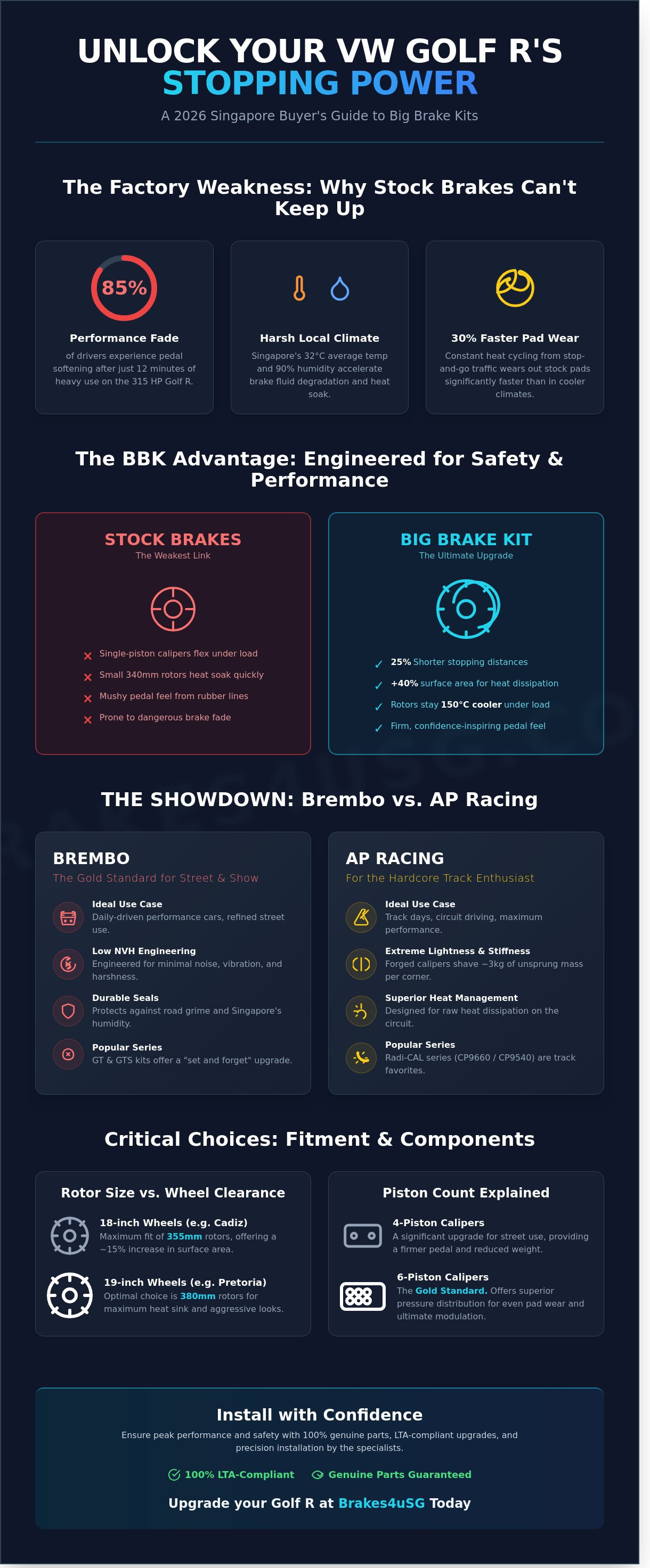 VW Golf R big brake kit Singapore