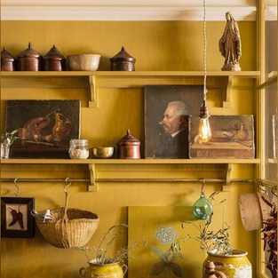 India Yellow via Farrow and Ball by @paranastudio