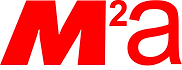 Una "M" come Mattia, un due che indica la potenza (al quadrato) e una "a" di architettura.