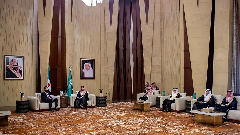Crown Prince Mohammed bin Salman Meets Syrian President Ahmed Al-Sharaa in Riyadh