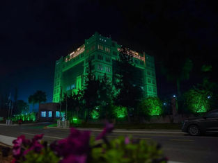 Al-Baha Marks Saudi Flag Day With Green Illumination Across Public Buildings