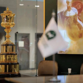 Saudi Cup Trophy Goes on Display at Falcons and Hunting Exhibition in Riyadh
