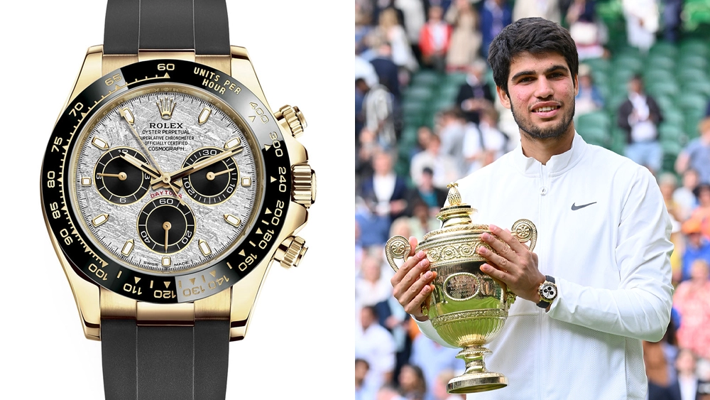 Wimbledon Champion Carlos Alcaraz Rocked An Otherworldly Rolex Daytona To Accept His Trophy