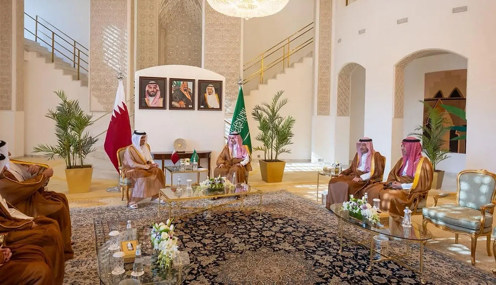  Saudi Arabia, Qatar Discuss Regional De-Escalation and Maritime Security in Riyadh