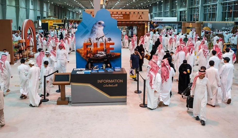 Saudi Falcons Exhibition Expands 2026 Visitor Experiences With Hiking, Marine Fishing and 12 Melwah Races