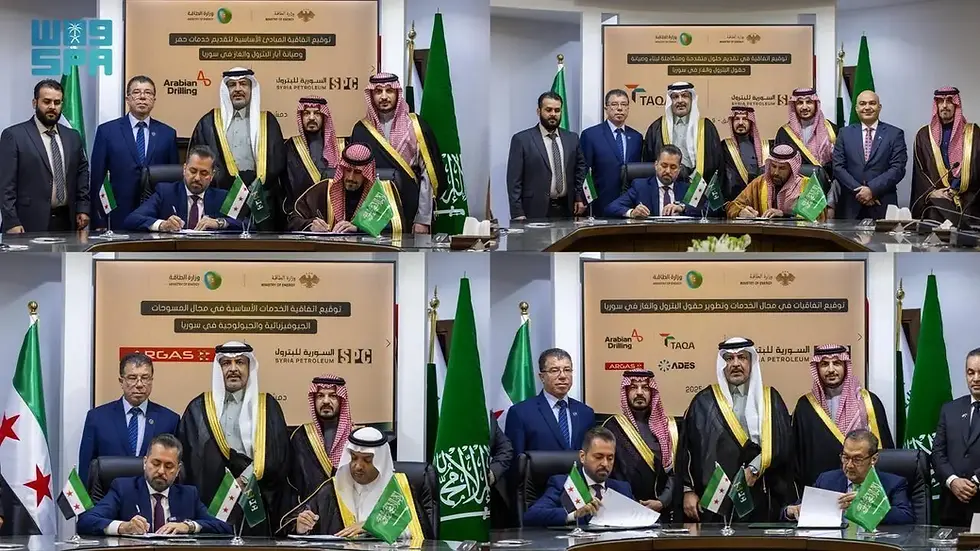 Saudi Energy Companies Sign Agreements with Syrian Petroleum Company to Support Development of Oil and Gas Fields