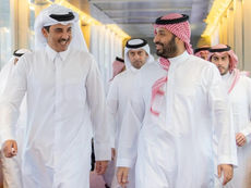 Saudi Crown Prince welcomes Qatar emir in Jeddah