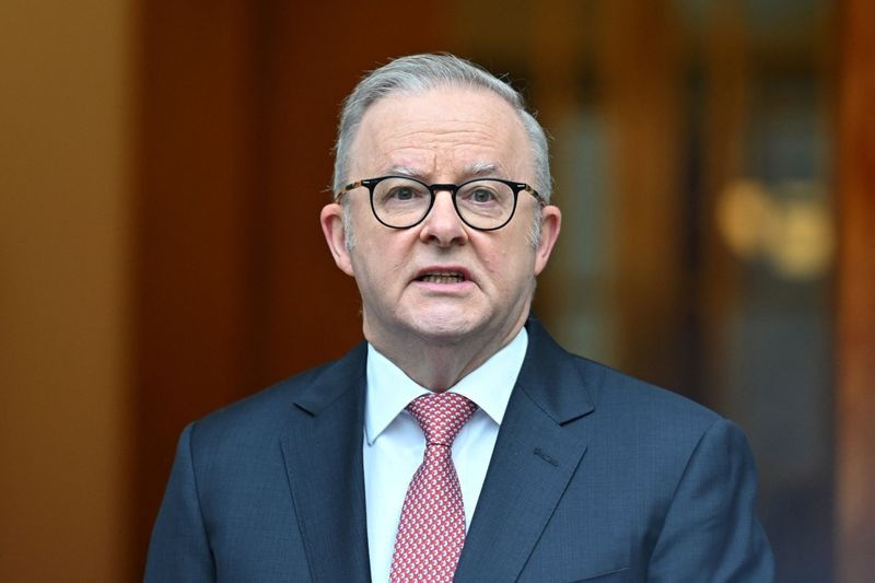Australia's Prime Minister Anthony Albanese in Canberra, Australia, March 10, 2026. AAP Image/Mick Tsikas/via REUTERS