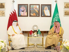 Saudi FM Meets Qatar’s PM and Foreign Minister in Riyadh