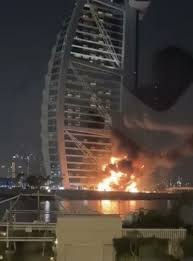 Dubai says drone debris caused limited fire at Burj Al Arab, no injuries