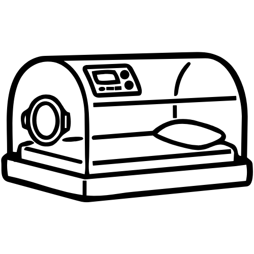 Artwork of a hard or soft hyperbaric chamber