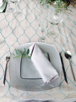 Plato base plata de cristal