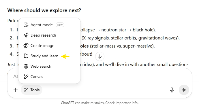 From ChatGPT's Study Mode.